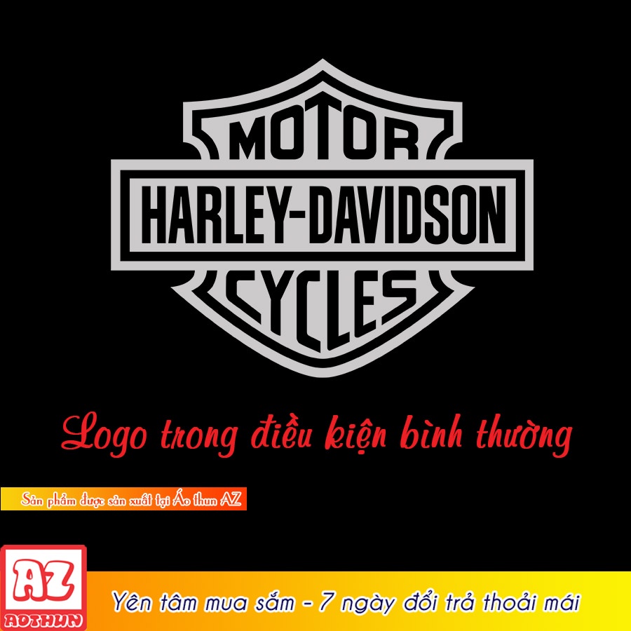 Áo thun nam nữ in logo harley davidson motor phản quang độc đáo M3091