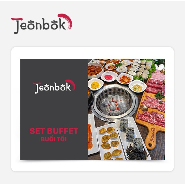 Hà Nội [Evoucher] Set Buffet Tối tại nhà hàng JEONBOK