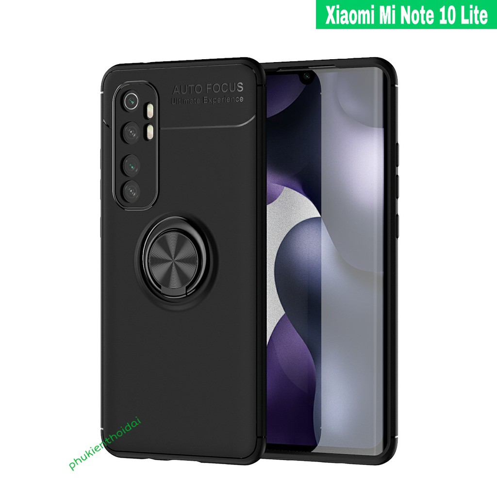 Ốp lưng Mi Note 10 Lite FREESHIP Từ 50k  chống sốc giá đỡ kiêm nhẫn hút ô tô hiệu Auto Focus cao cấp
