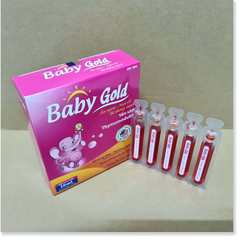 Baby Gold ăn ngon giúp bé ngủ tốt, bé ăn ngon, ngủ ngon, kích thích bé ăn nhiều hơn - Hộp 20 ống