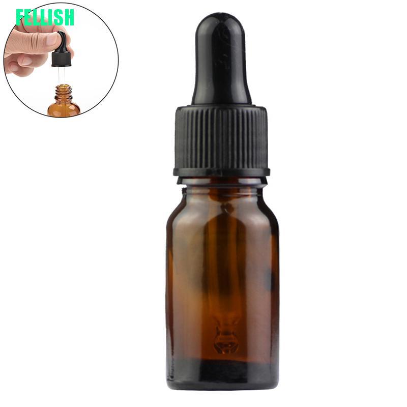 [Hàng mới về] Chai đựng dầu thơm bằng thủy tinh màu hổ phách 5ml-100ml có ống nhỏ giọt tiện lợi