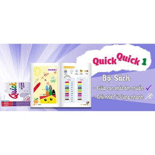 Sách Quick Quick Học Nhanh Từ Vựng Tiếng Anh 1 (5-6 Tuổi) (Tặng khóa học tiếng anh online)