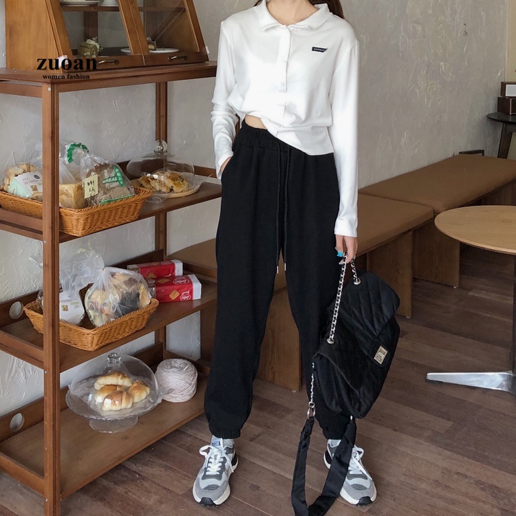 SUXI Quần dài ống rộng phong cách Hàn Quốc trẻ trung thời trang dành cho nữ