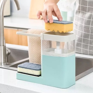 Hộp đựng lấy nước rửa chén có khay treo khăn khay đựng mút rửa thông minh đa năng HLN21