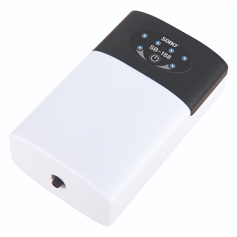 Máy Oxy 1 Vòi Tích Điện Cho Hồ Cá Cảnh Thuỷ Sinh SOBO SB-168 | Công Suất: 1W