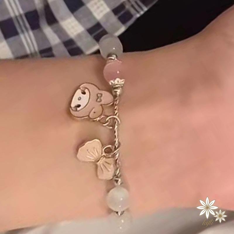 【kifli】Vòng Tay Đá Mắt Mèo Cinnamon Đơn Giản Đáng Yêu Làm Quà Tặng Cho Bạn Gái