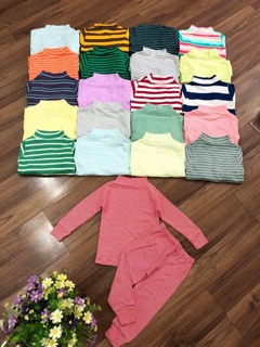 Bộ cotton len cổ 3 phân
