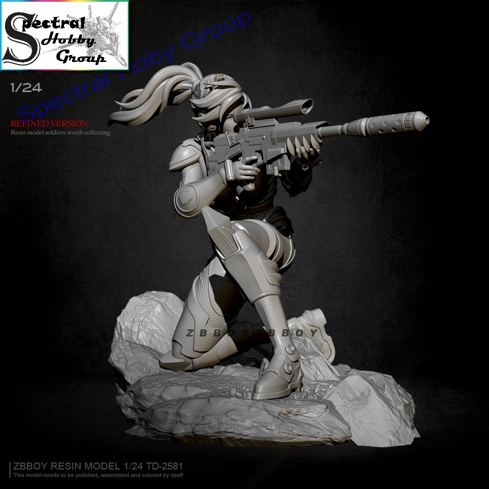 Mô hình nhựa Resin 75mm Female Sniper TD2581 Sarah Louise Kerrigan StarCraft