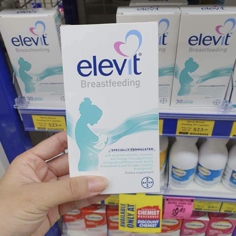 [Mẫu mới] Vitamin ELEVIT Breastfeeding dành cho phụ nữ sau sinh hộp 60viên