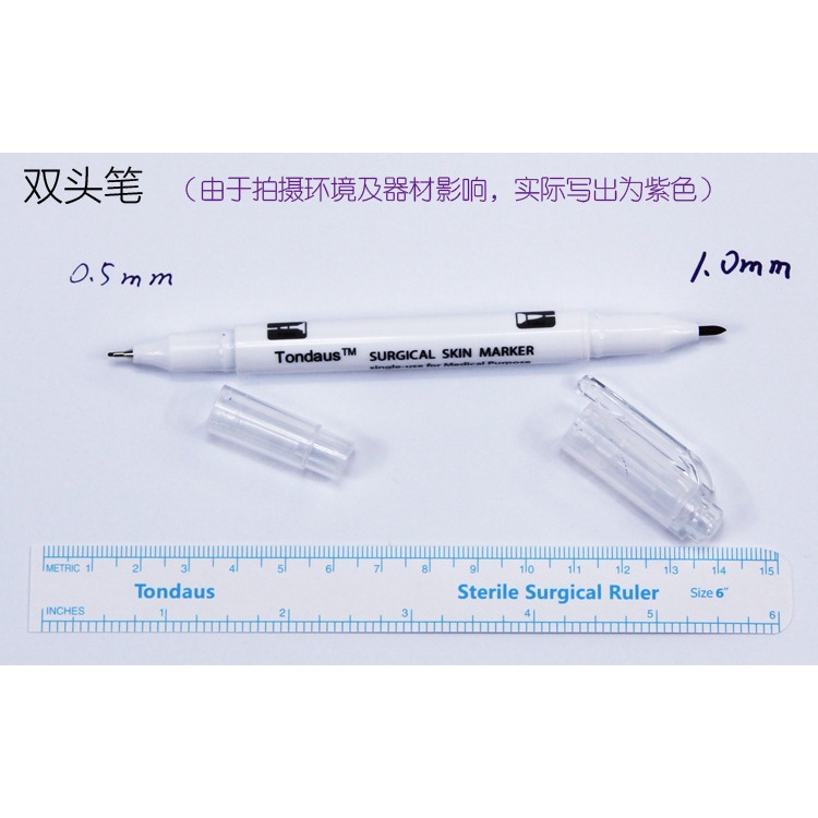 Bút Đánh Dấu Hình Xăm Hai Đầu Không Dùng Điện Chống Thấm Nước Phong Cách Hàn Quốc