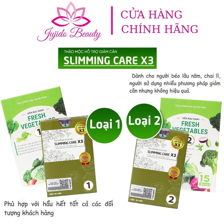 Trà Giảm Cân Slimming Care X3, Trà Thảo Mộc Giảm Cân Nhanh Cấp Tốc Giảm Mỡ An Toàn Hộp 30 Viên