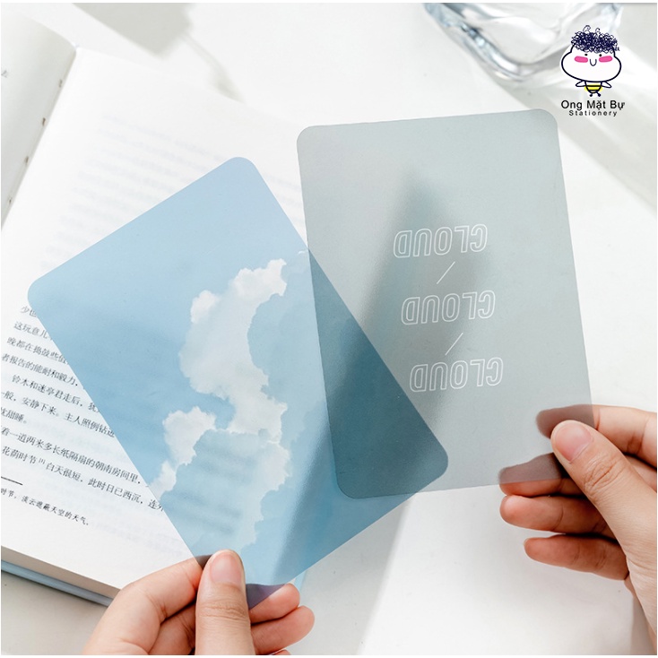 Book Mark Cloud trong suốt trang trí sổ tay cực xinh - Ong Mặt Bự