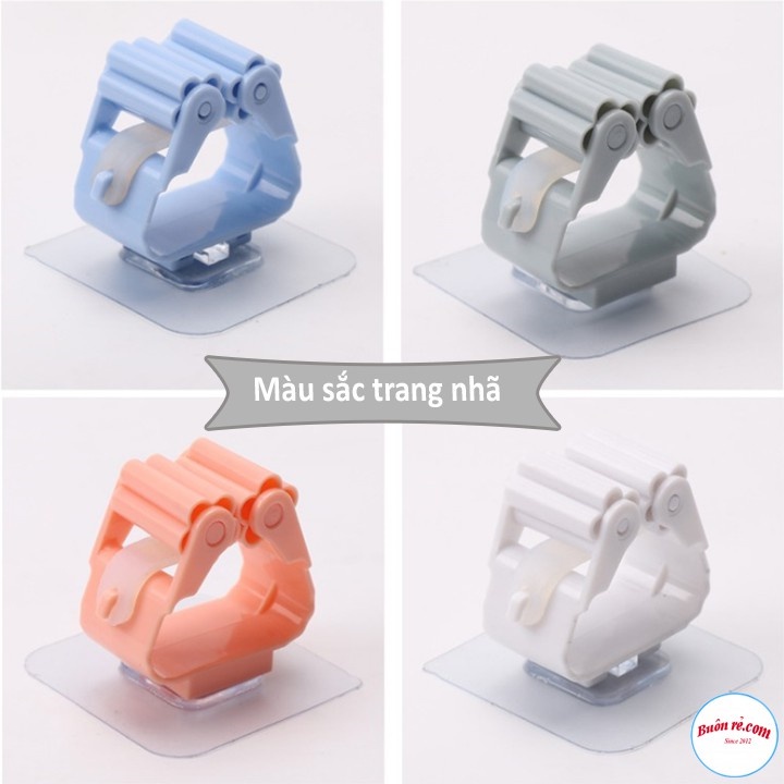 Móc Dán Tường Chịu Lực Dễ Thương Kẹp Giữ Cây Lau Nhà, Móc Kẹp Chổi  Nhà Tắm Tiết Kiệm Không Gian