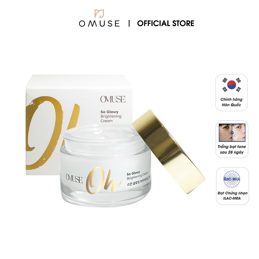 [Mã FMCGMALL -8% đơn 250K] Kem dưỡng trắng, cấp ẩm và phục hồi da O’Muse Oh So Glowy Brightening Cream 50ml | BigBuy360 - bigbuy360.vn