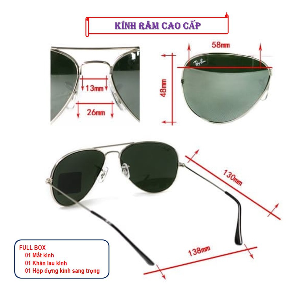 Kính mắt mát nam nữ R.B Kim cương kiểu dáng thời trang cao cấp chống tia UV 400% siêu cường lực | BigBuy360 - bigbuy360.vn