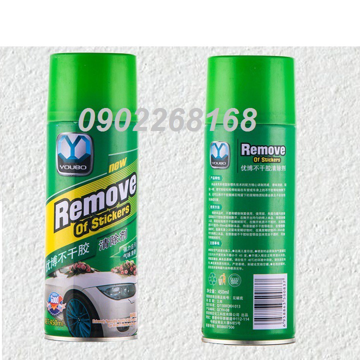Bình xịt tẩy vệ sinh băng keo, nhựa đường, sơn, trên ô tô xe máy - Chai xịt Remove
