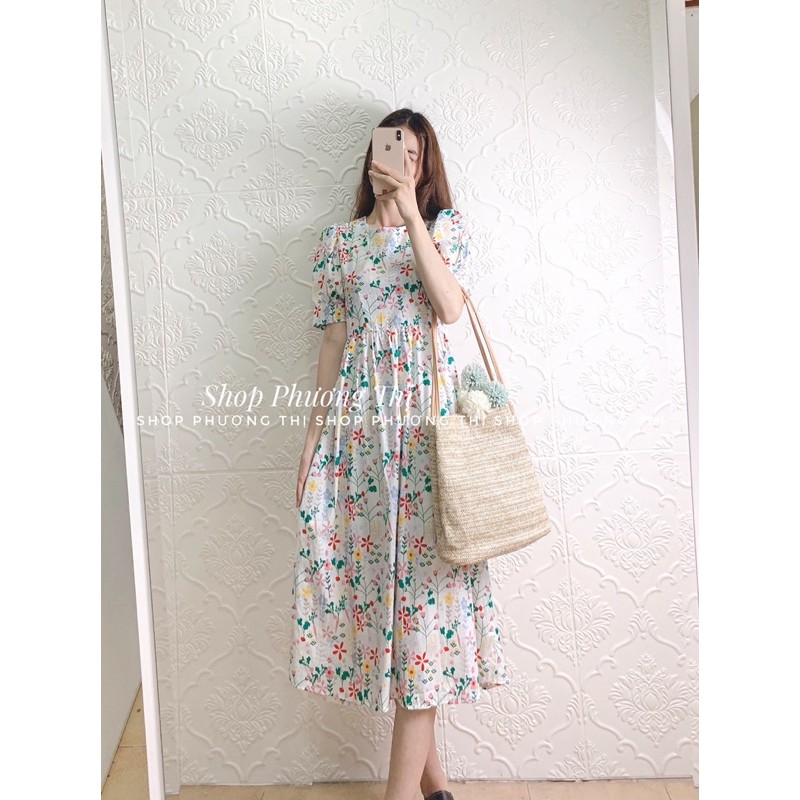 Đầm babydoll hoa lá ulzzang - Váy hoa nhí tháng 5 (hàng sẵn) | BigBuy360 - bigbuy360.vn