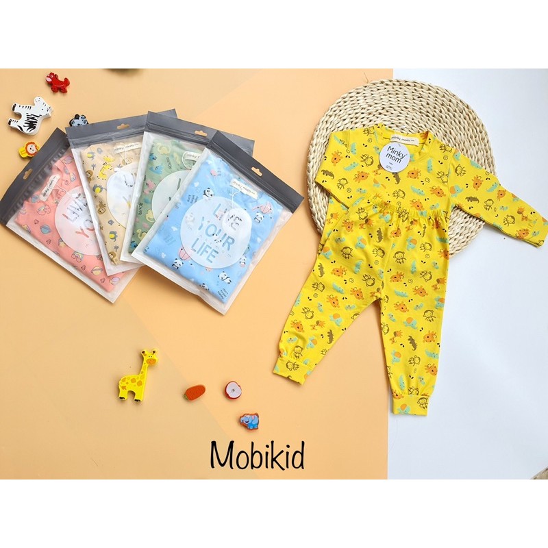 BỘ DÀI TAY MINKYMOM COTTON LẠNH IN HÌNH TOÀN THÂN