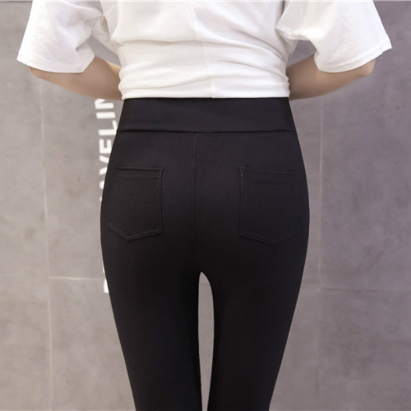 Quần Legging Lưng Cao Phối Túi Phong Cách Hàn Quốc