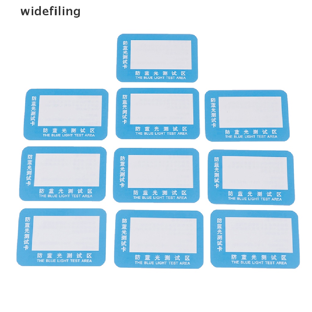 [Hàng mới về] Set 10 thẻ kiểm tra kính chống ánh sáng xanh tái sử dụng tiện lợi