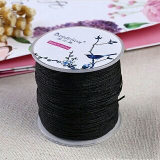 100m dây chỉ đỏ - chỉ đen đan vòng handmade (0.8mm)