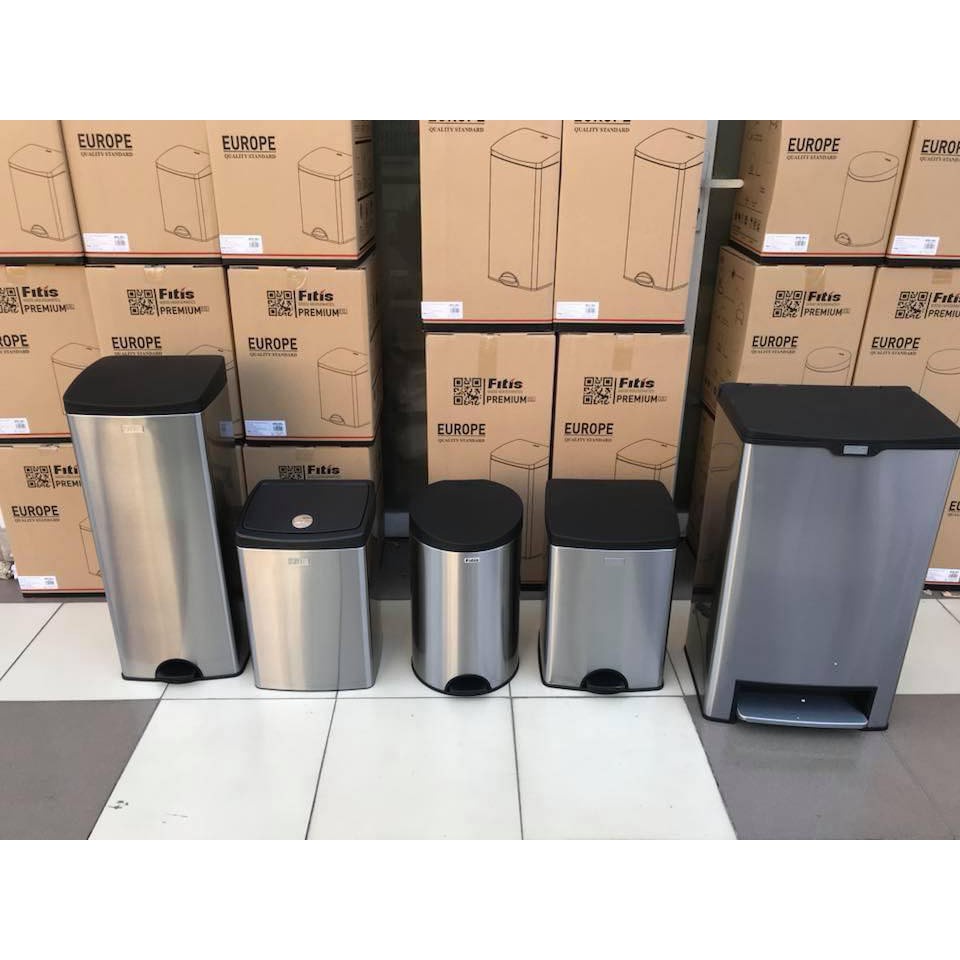Thùng Rác Inox Fitis Cao Cấp , Thùng Rác Kháng Khuẩn Phòng Bếp Phòng Khách