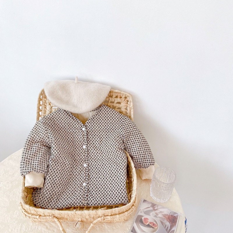 Áo Phao mặc 2 măt cho bé, áo phao bé gái 9-18kg