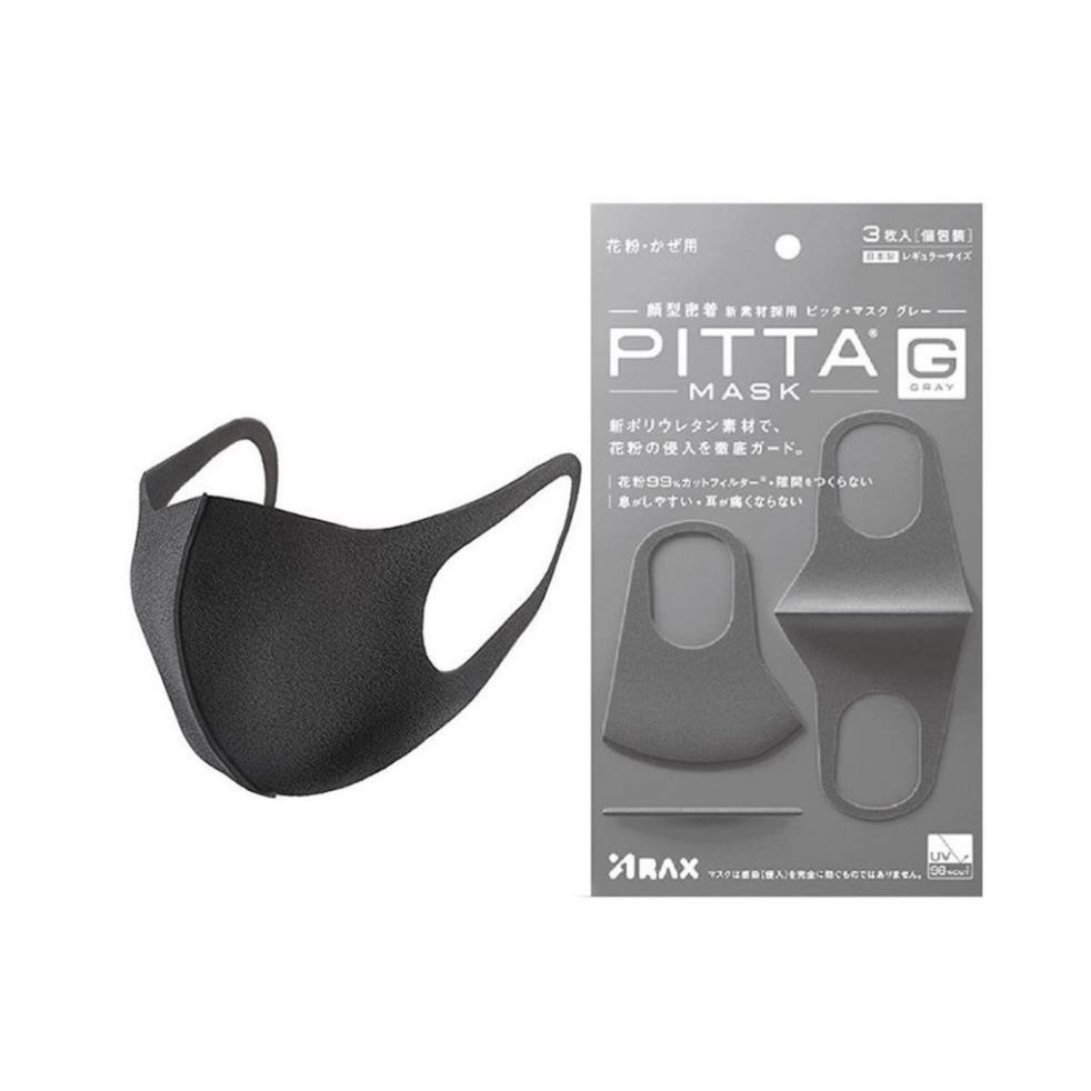 Khẩu trang lọc khói bui PITTA giữ nhiệt MASK 3 miếngCHÍNH HÃNG  bảo vệ sức khỏe sức khỏe người sử dụng
