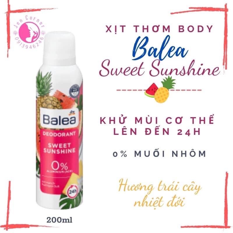 Xịt khử mùi, xịt thơm toàn thân Balea 200ml