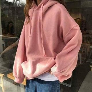 Hoodie basic hồng ruốc