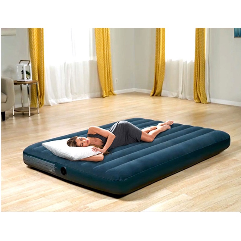 Đệm hơi đôi công nghệ mới 137x191x25cm  64733, nệm2 người nằm, êm ái thoáng khí, gấp dọn tiện dung - Kèm bơm điện