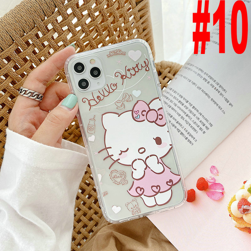 HM| HELLO KITTY Ốp Lưng Trong Suốt In Hình Mèo Kitty Đáng Yêu Cho Iphone 6 6s 7 8 Plus X Xs Xr Max 11 Pro Max Se 2020