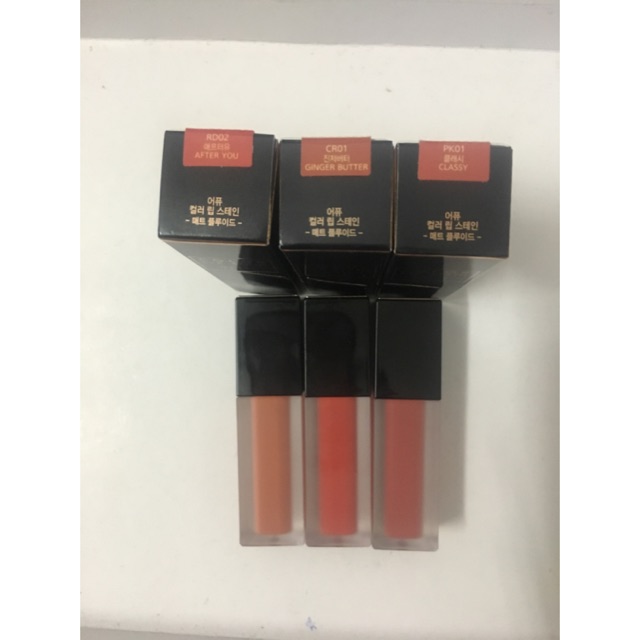 Son kem lì Apieu color lip stain matte fluid chính hang