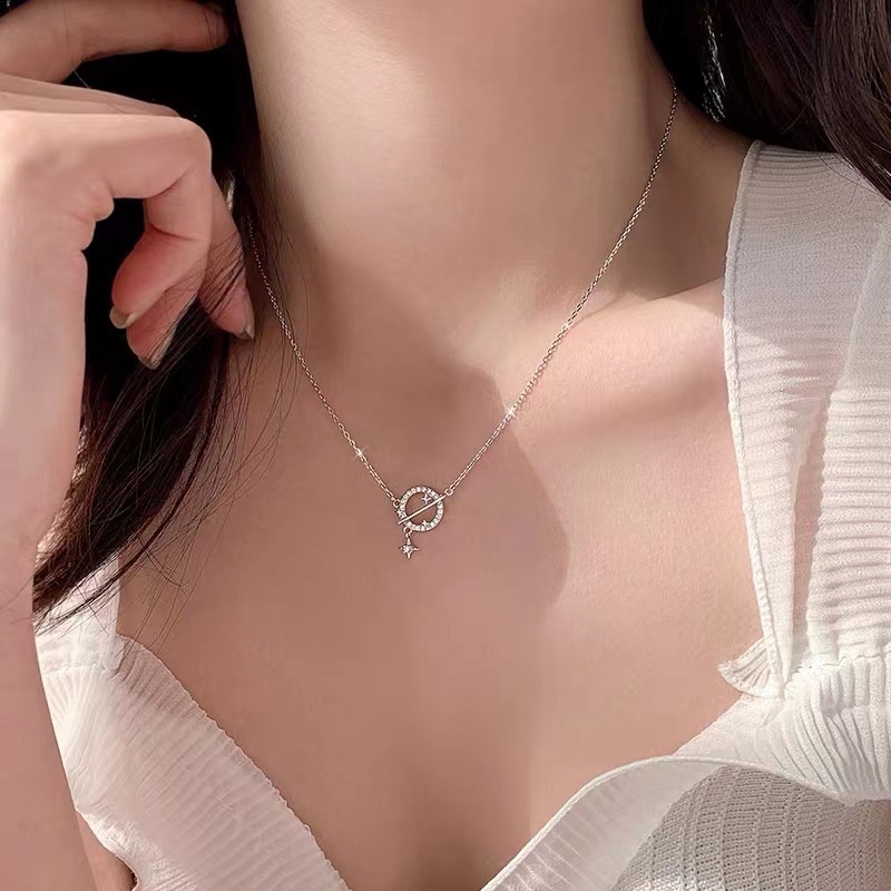 Vòng cổ Mặt Hình Hành Tinh Mặt Trăng Ngôi Sao Pha Lê Thời Trang Cho Nữ
