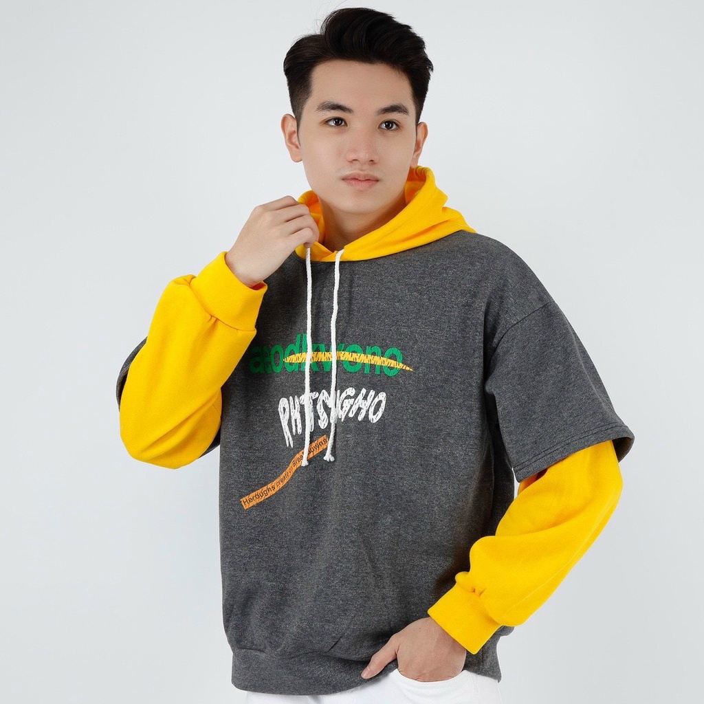Áo hoodie nam form rộng vải nỉ dày dặn, siêu co giãn chuẩn form thời trang cao cấp thời trang Hpfashion - KVAHD09