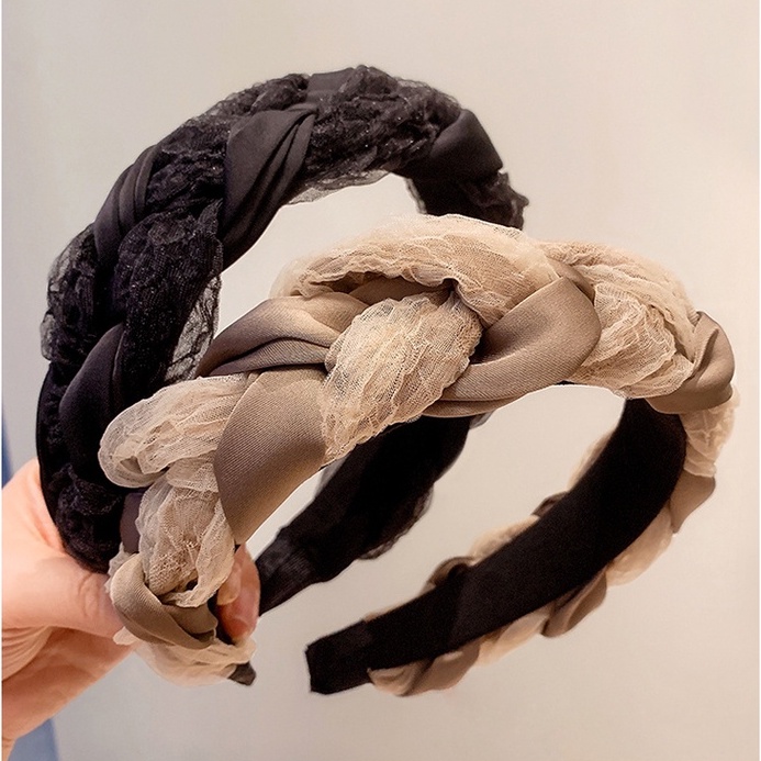 Băng Đô Cài Tóc Màu Cà Phê Đen Phong Cách Hàn Quốc Thời Trang Xuân Hè 2022