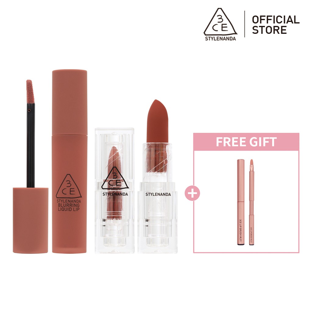 [Mã FMCGM100 - 10% đơn 500K] Bộ 3 Sản Phẩm Make Up 3CE Cho Đôi Môi Hoàn Hảo #01 | BigBuy360 - bigbuy360.vn