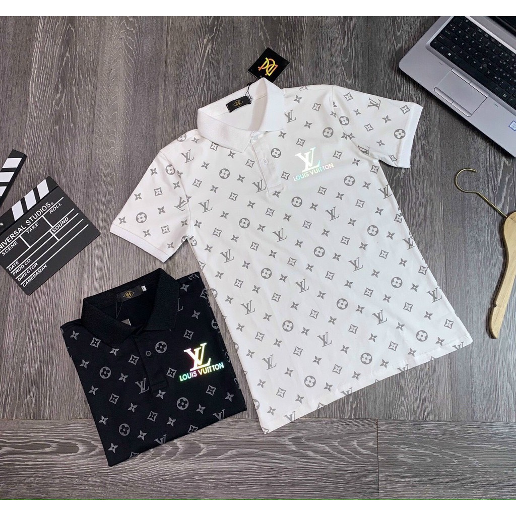 Áo thun cổ trụ❤️Áo thun cổ bẻ thêu logo nổi bật (Chất cotton 100% co dãn 4 chiều) | BigBuy360 - bigbuy360.vn