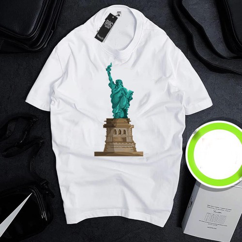 Áo thun Cotton Unisex - New York - Mỹ - Tượng nữ thần tự do | BigBuy360 - bigbuy360.vn