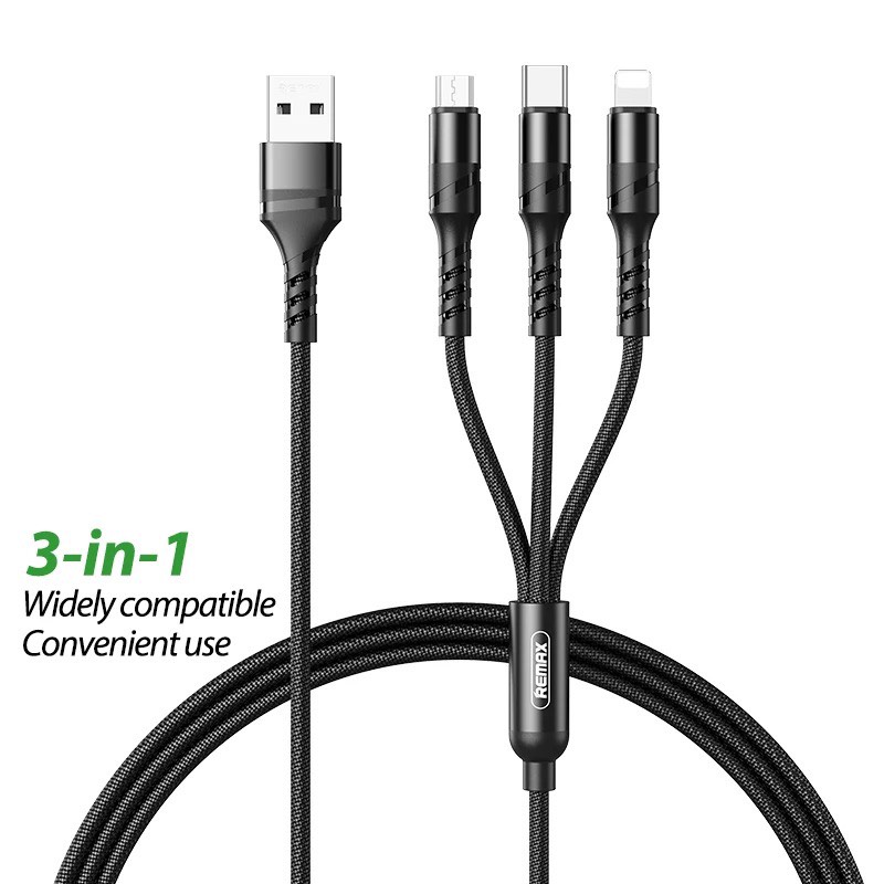Cáp sạc nhanh 3.1 Remax 186 Cho Ip 3 in 1 dài 1.2m