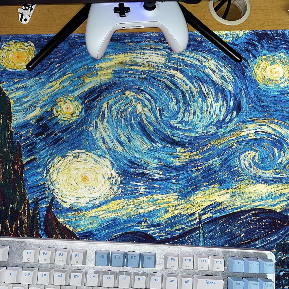 Tấm Lót Chuột Và Bàn Phím Máy Tính 700x300mm Họa Tiết Tranh Van Gogh