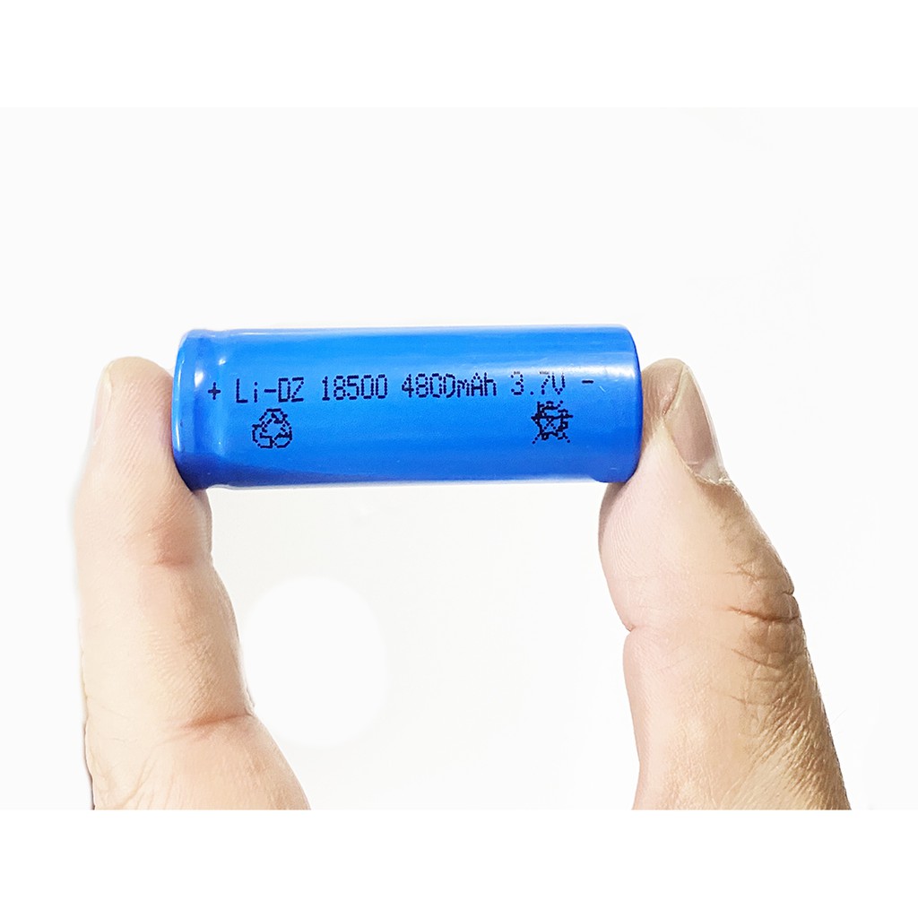 Pin 18500 - 3800mAh 3.7v - Lithium Ion, pin sạc nhiều lần (1 viên) cho Đèn laze, máy ảnh, quạt mini, đèn pin