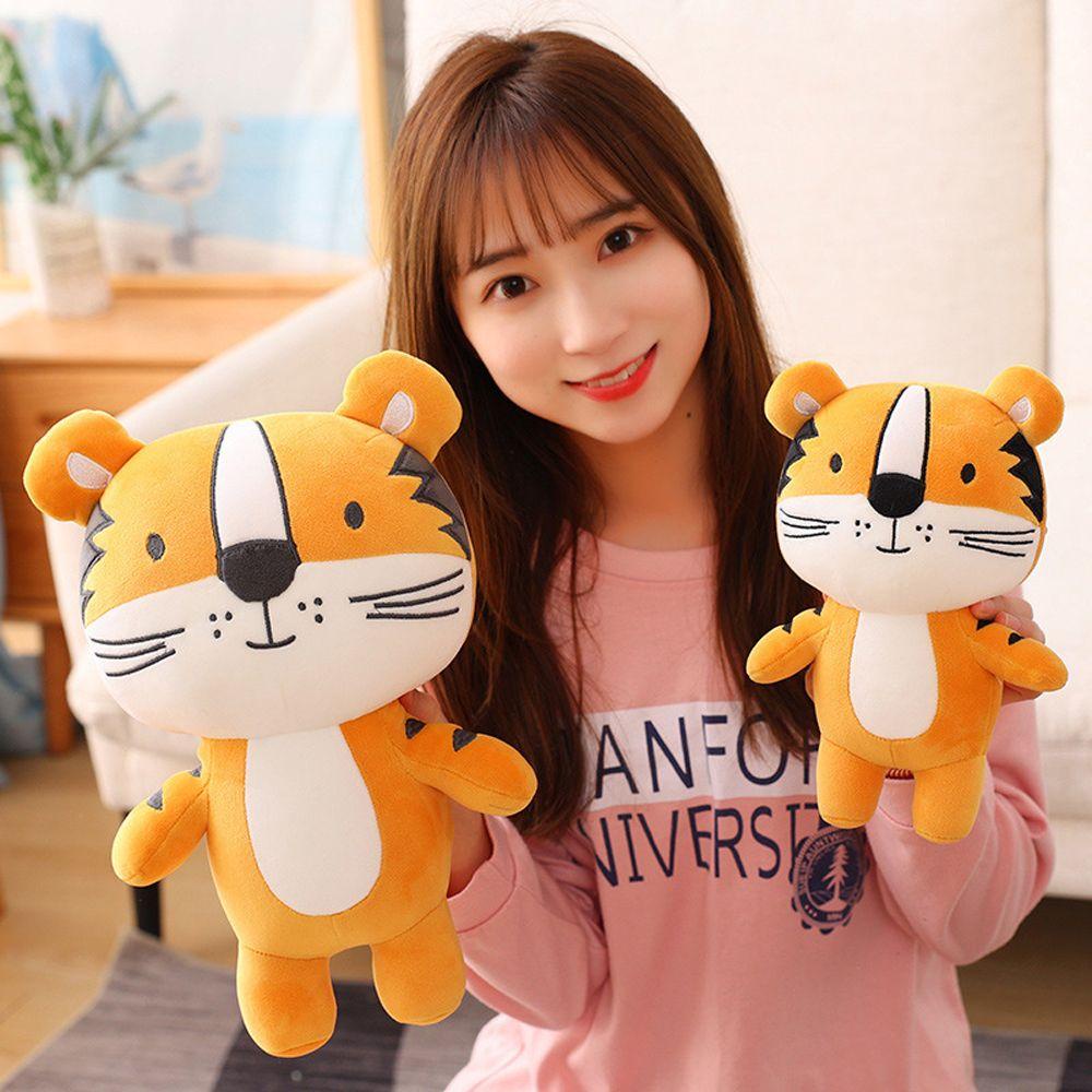 Thú Nhồi Bông Hình Chú Hổ Râu Mềm Mại Sáng Tạo Trang Trí Nhà Cửa