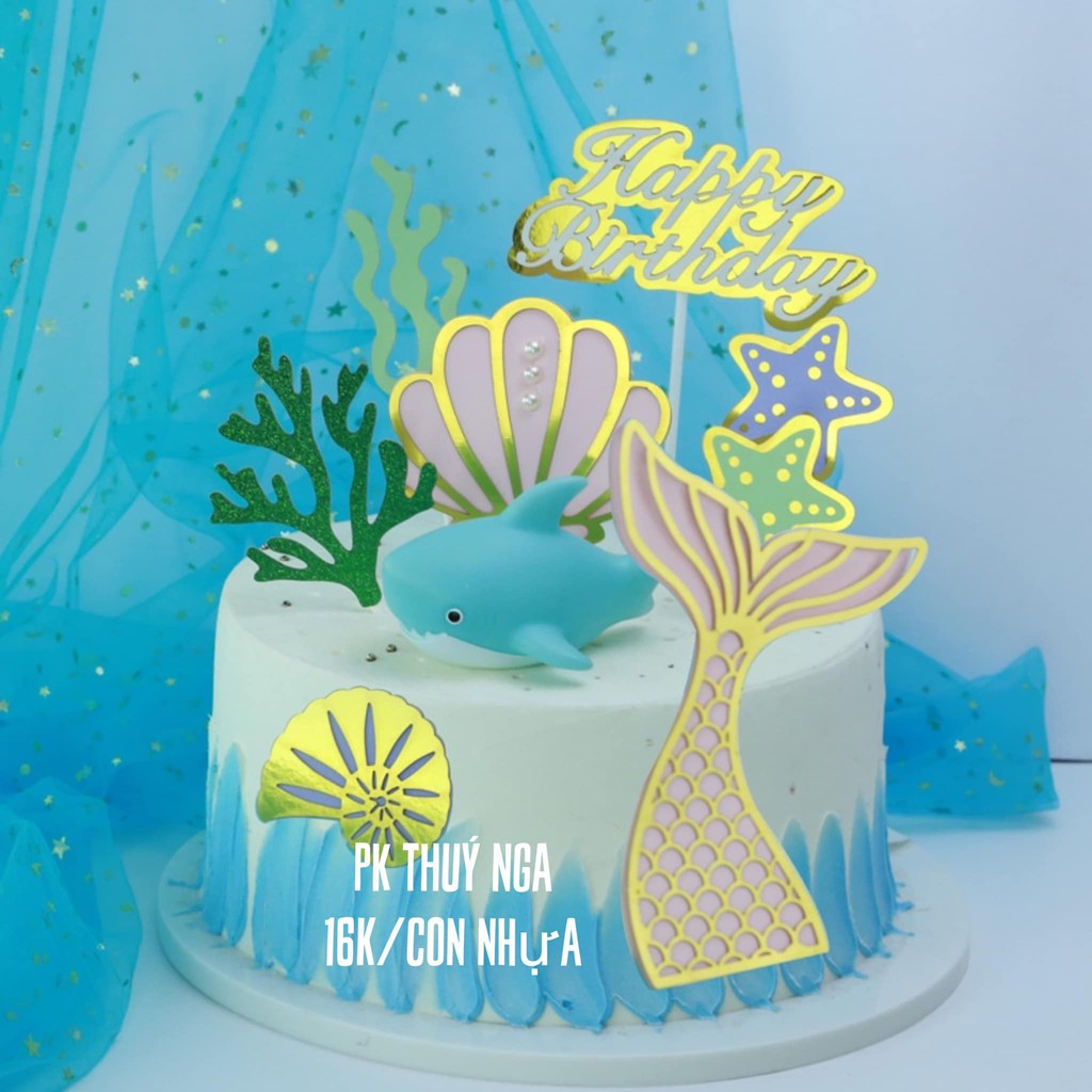 Cá mập nhựa hồng,xanh