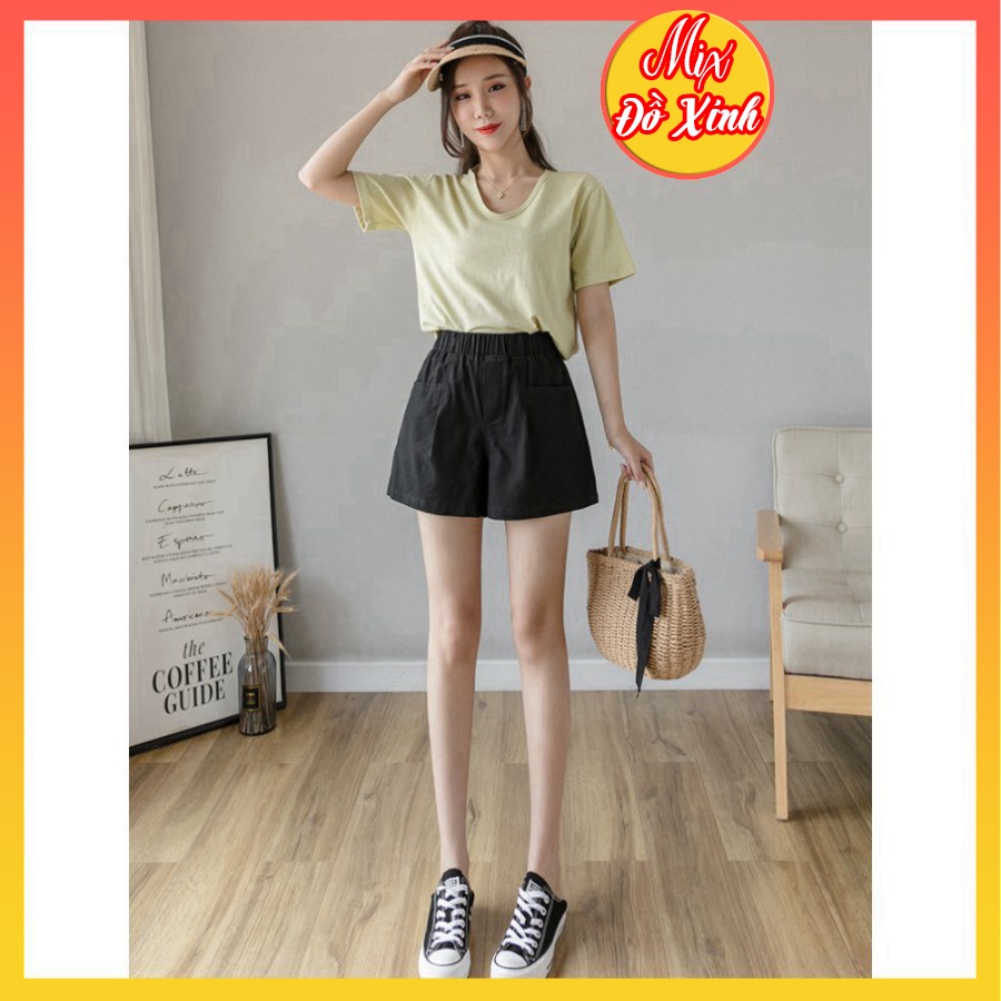 Quần short kaki nữ, quần đùi nữ cạp cao Mix.Đồ Xinh, form trẻ trung, năng động QNH.52 | BigBuy360 - bigbuy360.vn