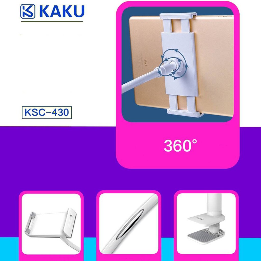 [SALE SỐC] ] GIÁ ĐỠ ĐIỆN THOẠI ĐẾ KẸP BÀN KAKU KSC - 430 - KẸP MÁY TÍNH BẢNG - IPAD