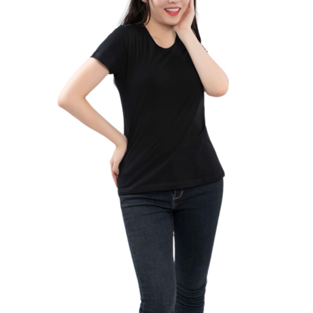 Áo Thun Basic Phông Nữ Trơn Kann Model, Kiểu Dáng Cơ Bản 2 Màu Đen Trắng Dễ Dàng Diện Xinh HA1