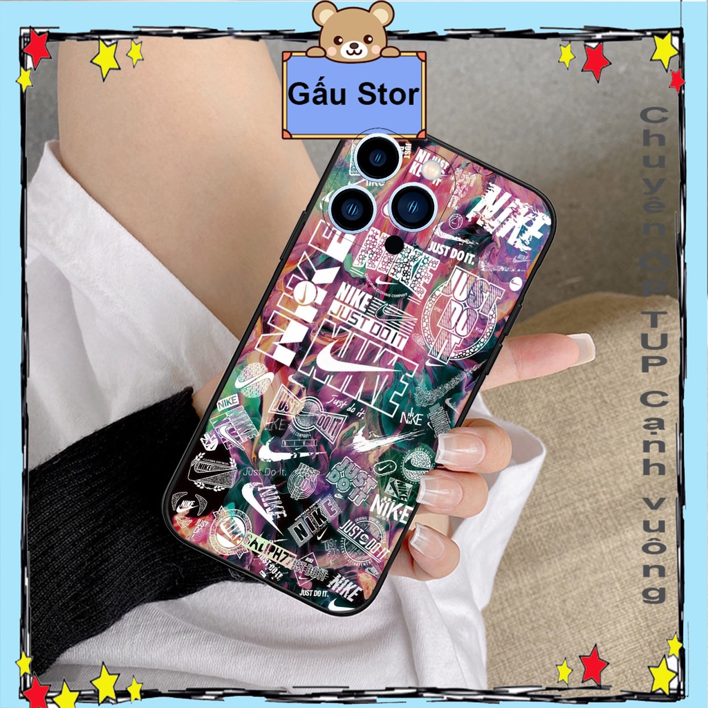 Ốp lưng iphone TPU viền vuông 6/6plus/6splus/7/7plus/8/8plus/xs/11/12/13/pro/max/plus/promax Nike 2
