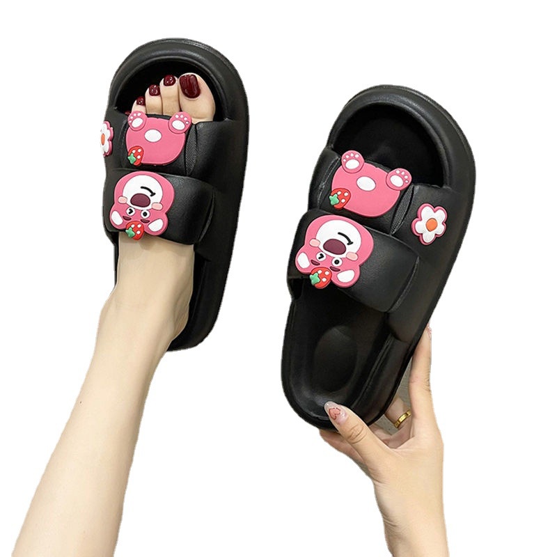 Dép Đi Trong Nhà Đế Mềm Dày Dặn Chống Trượt Họa Tiết Hoạt Hình Dễ Thương Thời Trang Mùa Hè Cho Nữ