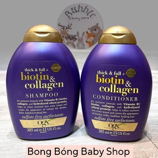 Cặp dầu gội + xả Biotin Collagen Thick & Full 385ml